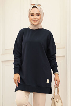 Koyu Lacivert Tesettür Tunik 30644KL