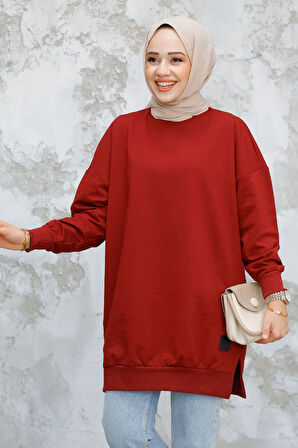 Bordo Tesettür Tunik 30644BR
