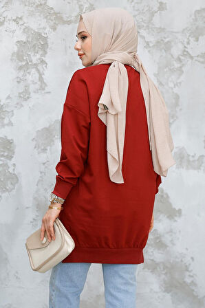 Bordo Tesettür Tunik 30644BR