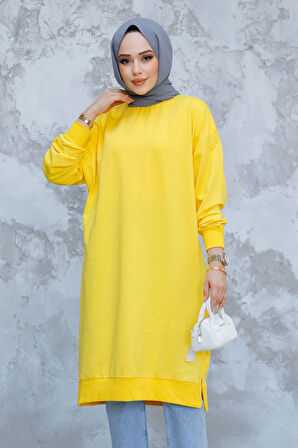 Sarı Tesettür Tunik 30645SR