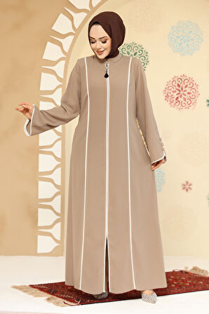 Biyeli Vizon Tesettür Abaya 45300V