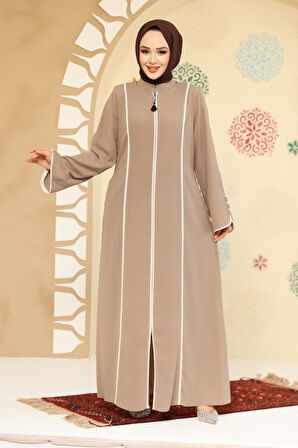 Biyeli Vizon Tesettür Abaya 45300V