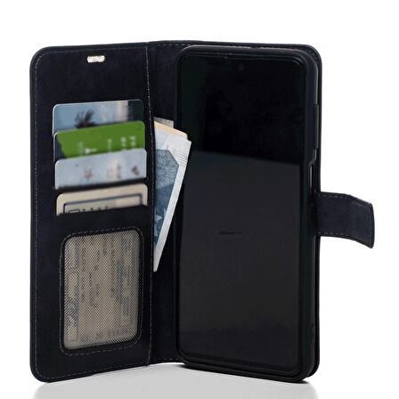 Samsung Galaxy A04s Hakiki Deri Cüzdanlı Kapaklı Kaliteli Lüks Kılıf