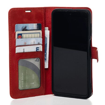 Tcl 20e Hakiki Deri Cüzdanlı Kapaklı Kaliteli Lüks Kılıf