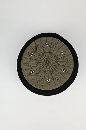 Talebe Sarığı-Siyah Kumaş-Yeşil Takke-Yuvarlak Sarım-Kuş Gözü-5 metre