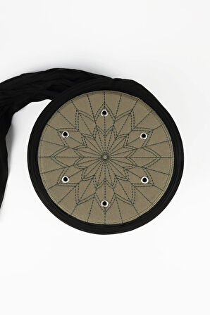 Talebe Sarığı-Siyah Kumaş-Yeşil Takke-Yuvarlak Sarım-Kuş Gözü-5 metre (Züabeli)