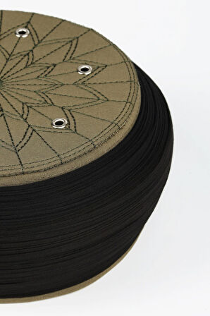 Talebe Sarığı-Siyah Kumaş-Yeşil Takke-Yuvarlak Sarım-Kuş Gözü-5 metre (Züabeli)