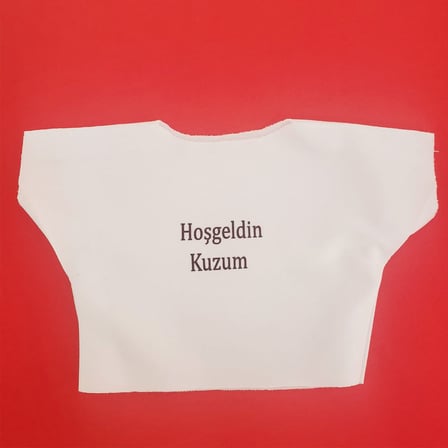 Hatıra Hediyesi Dekoratif Giysi Şirin Tasarım Hoşgeldin Kuzum Yazılı Oyuncak Tişörtü