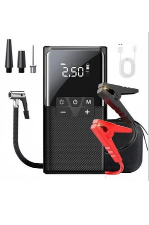Akü Takviye Cihazı Dijital Hava Pompası 150 psi powerbank özellikli led ışıklı jump starter