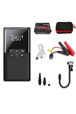 Akü Takviye Cihazı Dijital Hava Pompası 150 psi powerbank özellikli led ışıklı jump starter