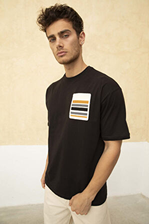 Erkek Sol Cep Detaylı Regular Fit Bisiklet Yaka T-Shirt
