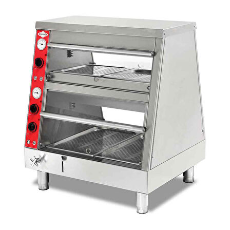 Empero EMP.PLC-D-GN21 Elektrikli Isıtmalı Teşhir Ünitesi 2 Katlı 80x69x93 cm