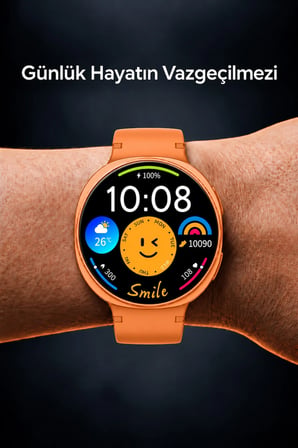 42mm Ultra İnce AMOLED Ekranlı Akıllı Saat Bluetooth Sesli Görüşme Arama Özellikli Metal Kasa