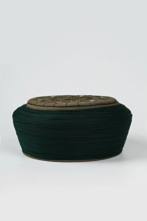 Talebe Sarığı - Yeşil Kumaş - Yeşil Takke - Düz Sarım - Kuş Gözü - 5 metre