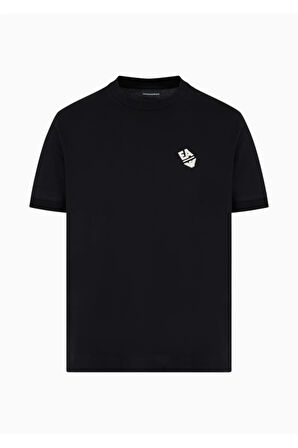 Emporio Armani Erkek Logolu Günlük Siyah T-Shirt 