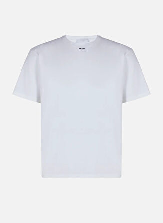 Prada T-Shirt With Brand Name Neck