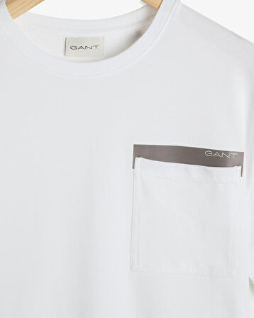 Gant Bisiklet Yaka Pocket Neck T-Shirt