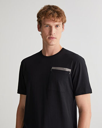 Gant Bisiklet Yaka Pocket Neck T-Shirt