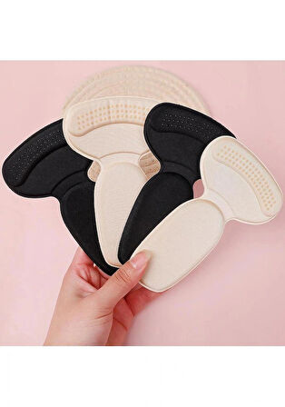 1 Çift T Şeklinde Ayakkabı Topuklu Tabanlık Spor Ayakkabı Aşınma Önleyici Ayak Pedleri Krem
