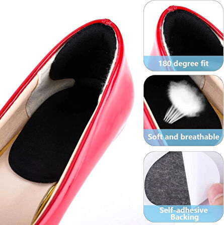 1 Çift T Şeklinde Ayakkabı Topuklu Tabanlık Spor Ayakkabı Aşınma Önleyici Ayak Pedleri Siyah