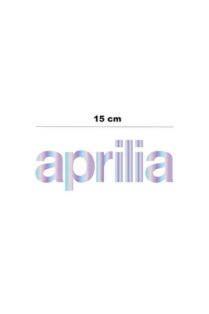 Hologram 15cm Aprilia Sticker Etiket Modeli