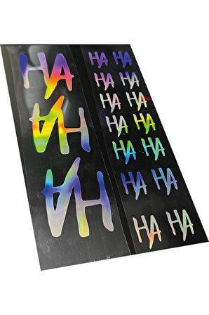Hologram Motosiklet Ha Ha Ha Sticker Etiket Modeli