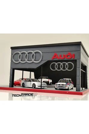 Audi Diecast Showroom Garaj Diorama 1:64 Ölçek