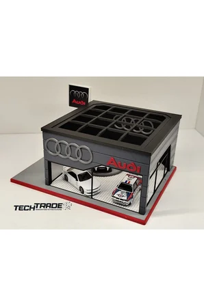 Audi Diecast Showroom Garaj Diorama 1:64 Ölçek
