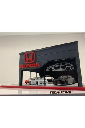 Honda Diecast Showroom Garaj Diorama 1:64 Ölçek
