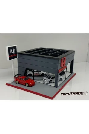 Honda Diecast Showroom Garaj Diorama 1:64 Ölçek