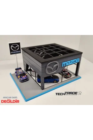 Mazda Diecast Showroom Garaj Diorama 1:64 Ölçek