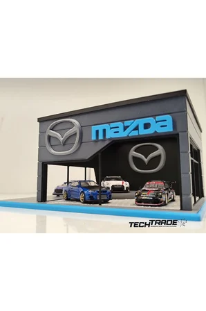 Mazda Diecast Showroom Garaj Diorama 1:64 Ölçek
