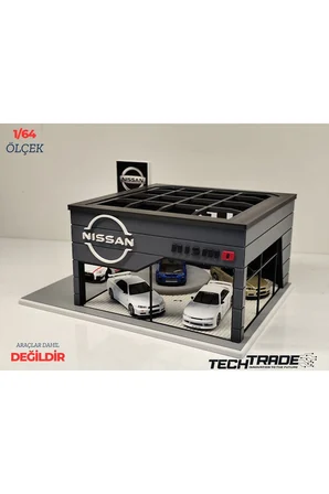 Nissan Diecast Showroom Garaj Diorama 1:64 Ölçek