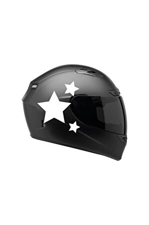 Tek Renk Üçlü Yıldız (TRİPLE STAR HELMET STİCKERS) Kask Sticker Etiket Modeli 3