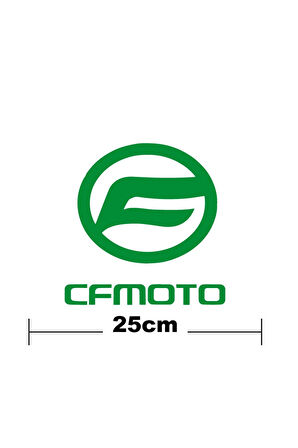 Cf Moto Logo Yazı Sticker Etiket Tek Renk