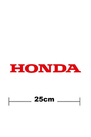 Honda Logo Yazı Sticker Etiket Tek Renk