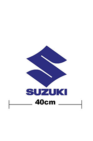 Suzuki Yazı Ve S  Logo Yazı Sticker Etiket Tek Renk