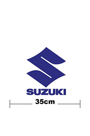 Suzuki Yazı Ve S  Logo Yazı Sticker Etiket Tek Renk