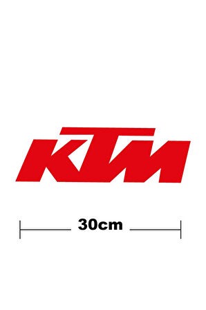 Ktm Logo Yazı Sticker Etiket Tek Renk