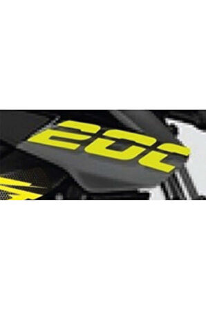 Bajaj Pulsar NS200 Neon Sarı 200 Yazısı Sticker Etiket Modeli