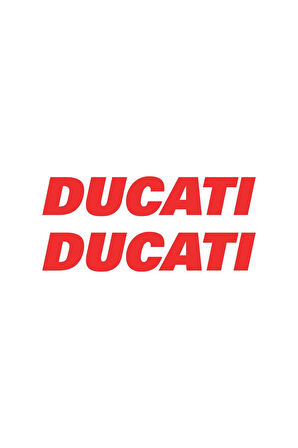 Ducati Yazılı Renkli Sticker Etiket Modeli