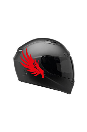Tek Renk Kanat ( Wing Helmet Stickers ) Kask Sticker Etiket Modeli 2