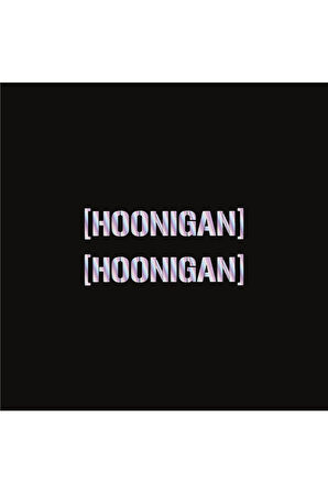 HOONIGAN Yazılı Hologram Motosiklet Kask Sticker Etiket Modeli