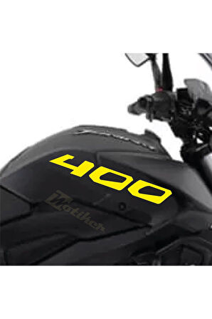 Bajaj Dominar Sarı 400 Yazı Sticker Etiket Modeli