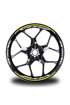 Sarı Yamaha Fazer Takım Jant Sticker Etiket