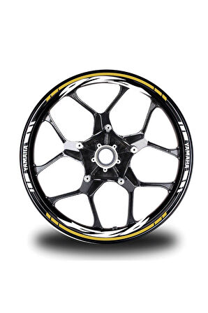Koyu Sarı Yamaha FZ6 Jant Sticker Etiket