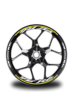 Sarı Yamaha R6 Jant Sticker Etiket