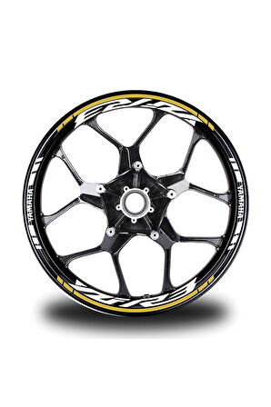 Koyu Sarı Yamaha YZF R3 Takım Jant Sticker Etiket