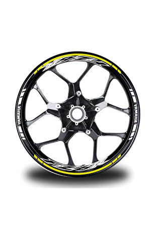Neon Sarı Yamaha FZ6R Takım Jant Sticker Etiket