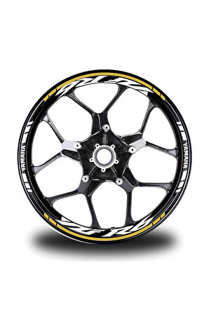 Koyu Sarı Yamaha R6 Jant Sticker Etiket